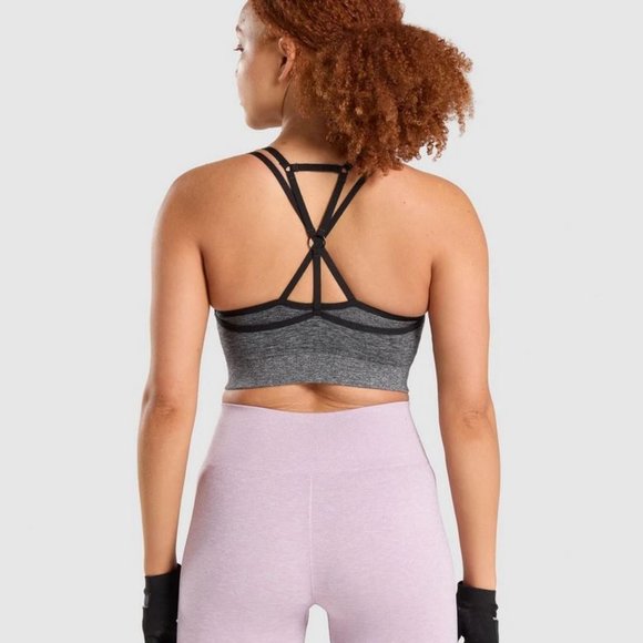 GYMSHARK Adapt Marl Seamless Sports Bra - Picture 2 of 4